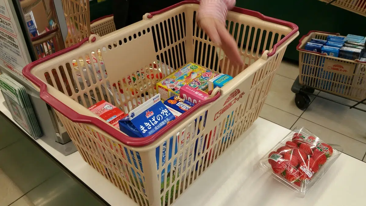 Point des courses au supermarché