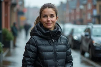 Gilet chauffant adapté aux conditions hivernales et à la pluie